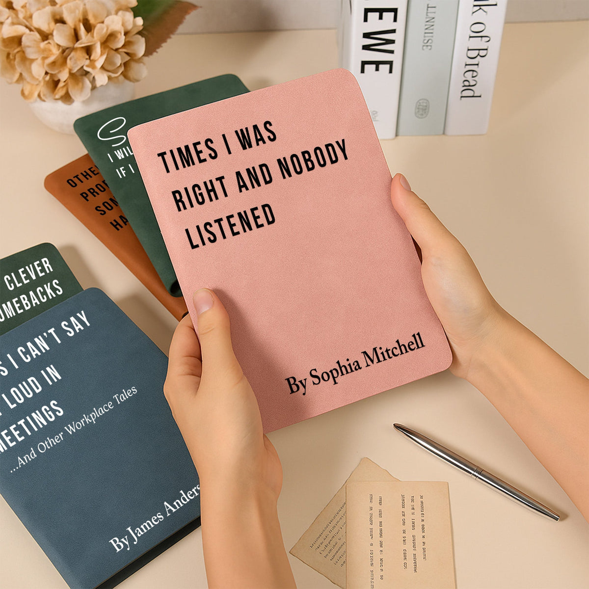 Funny Sarcastic Notebook - Coworker Gag Gifts, White Elephant, Exchange Gifts - Personalized Leather Journal